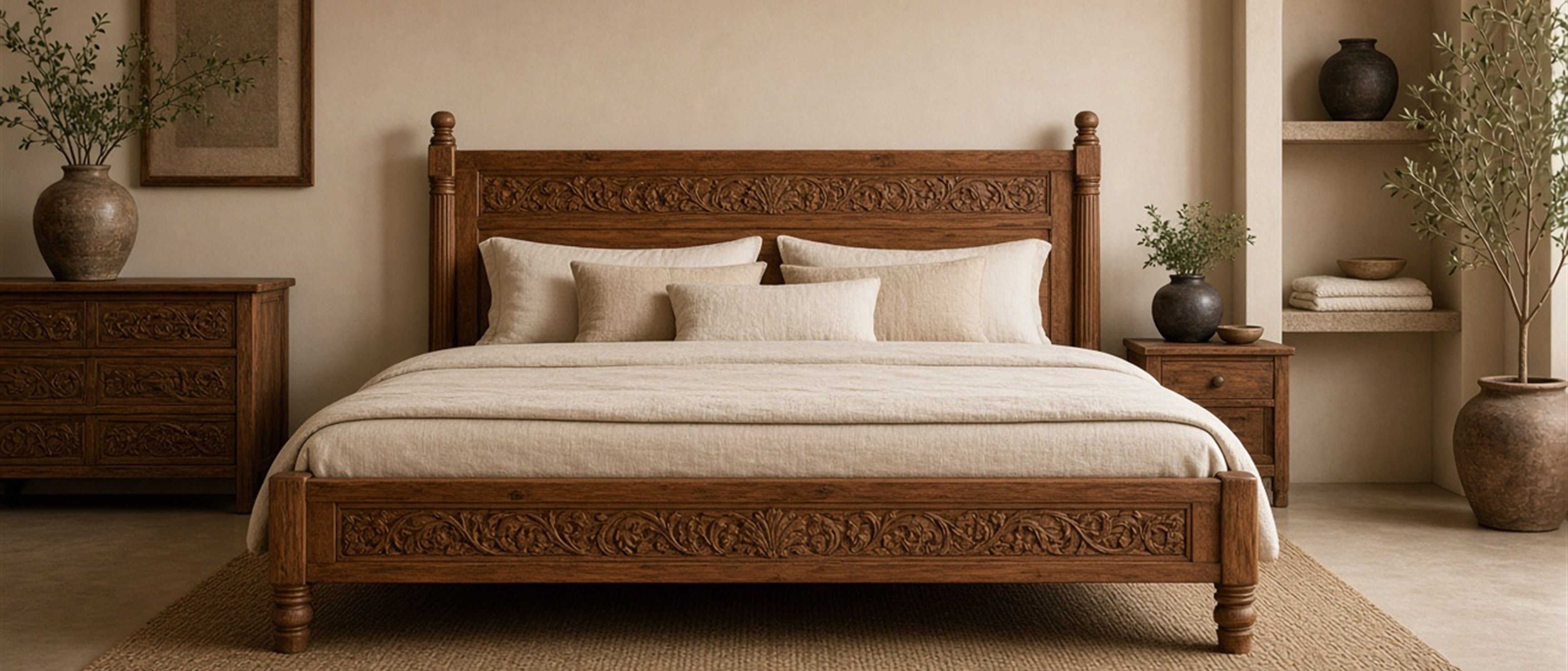 wooden cot