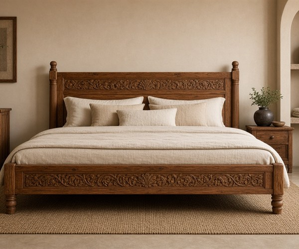 wooden cot