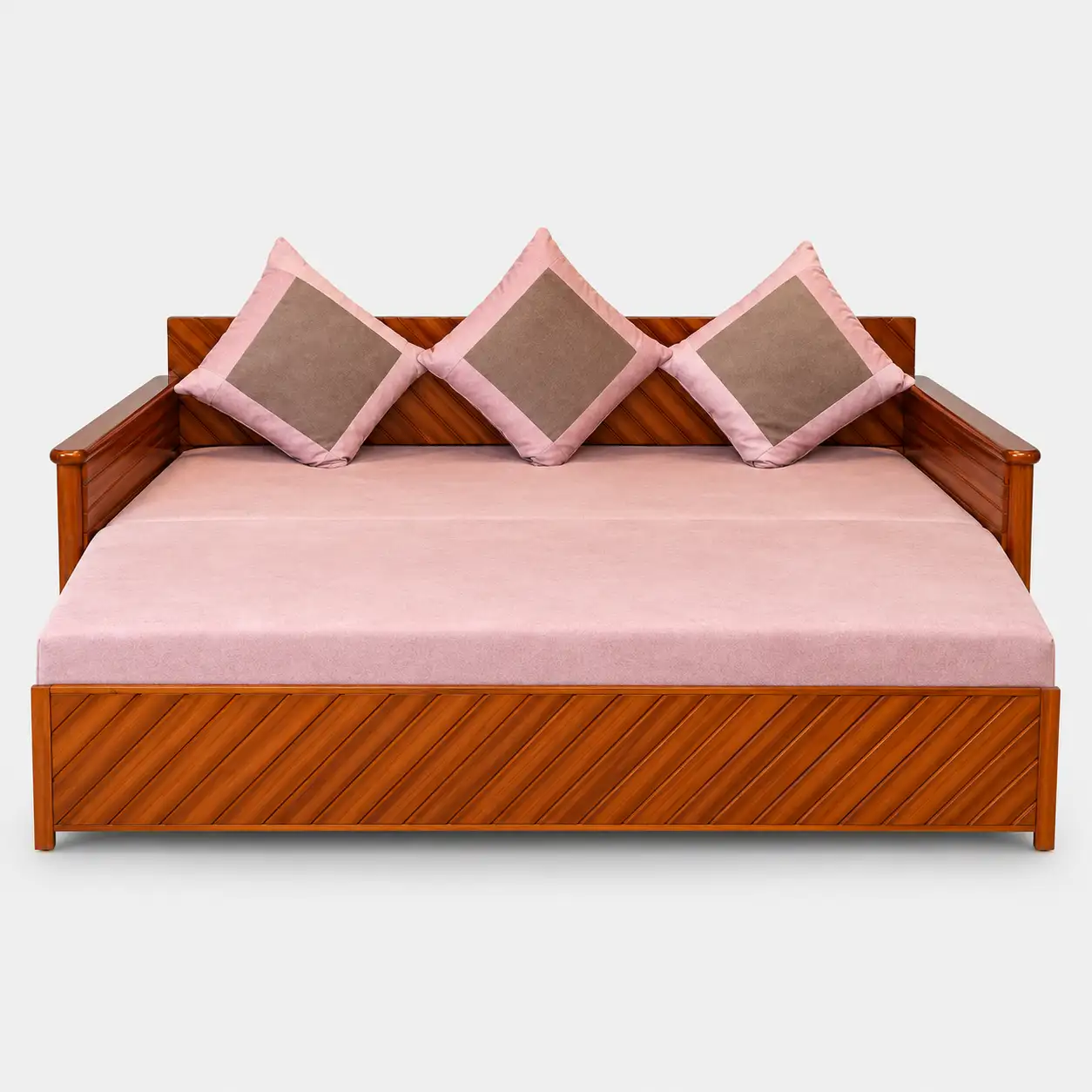 Blush Chevron Sofa Bed