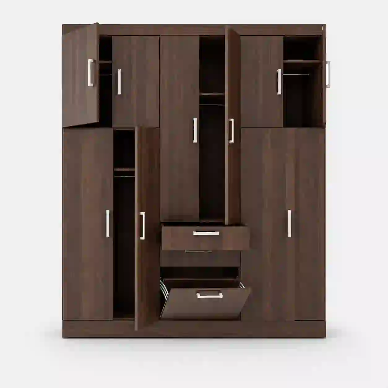 Espresso Matrix Five-Door Wardrobe