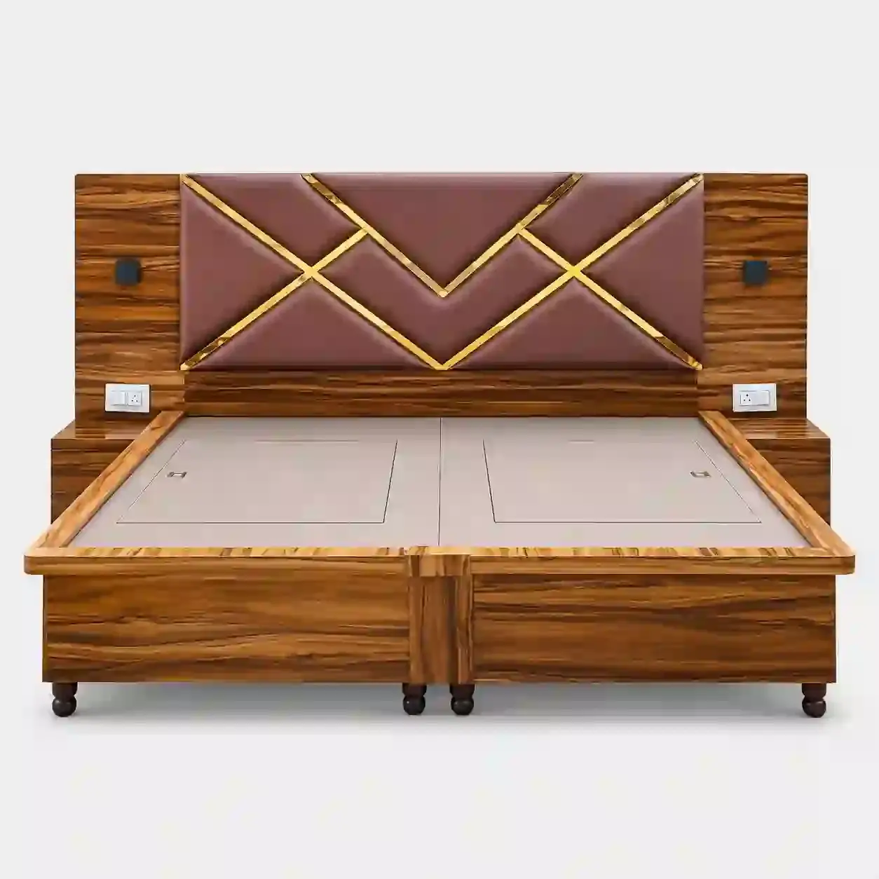 Royal Geometric Upholstered Bed
