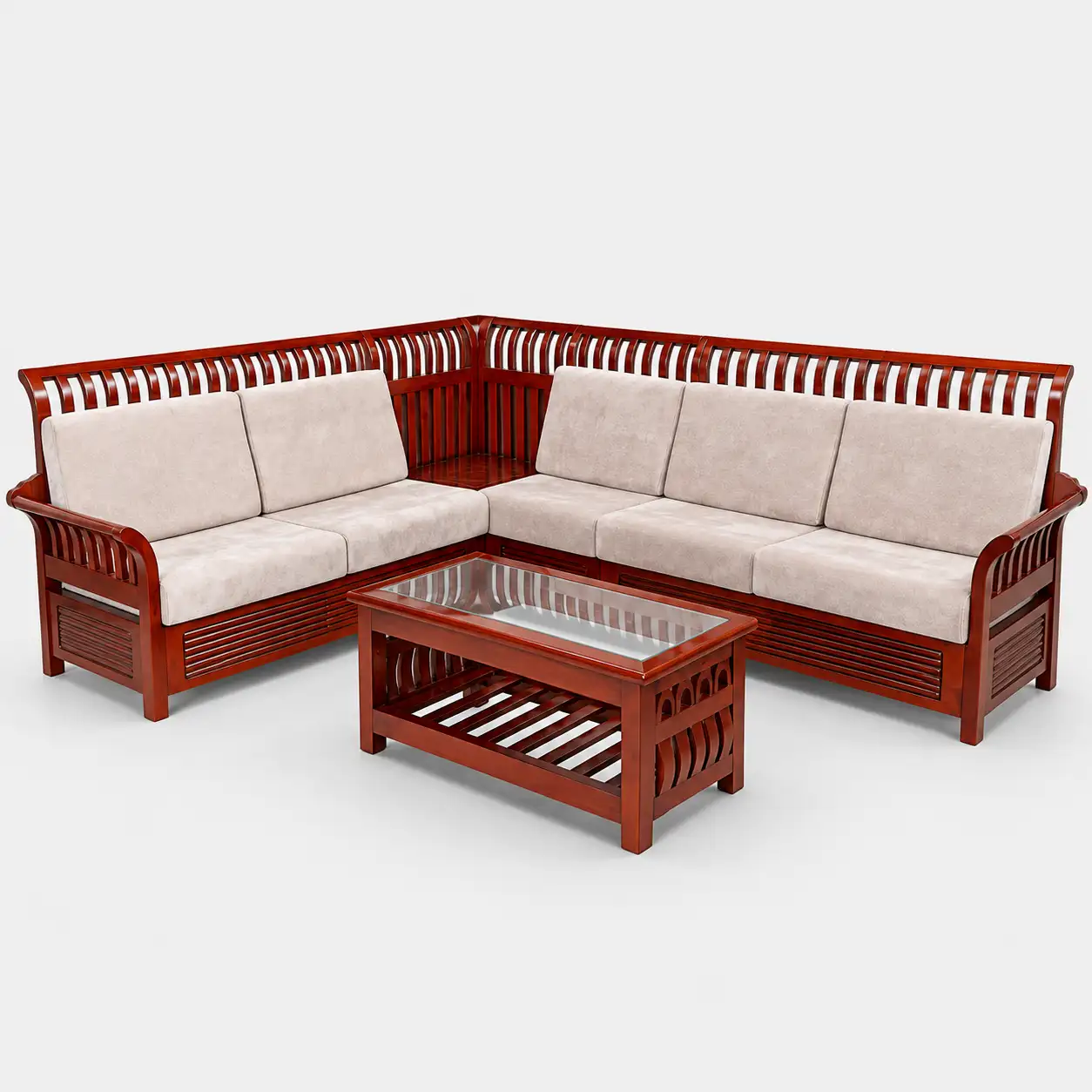 Chestnut Linen Corner Set