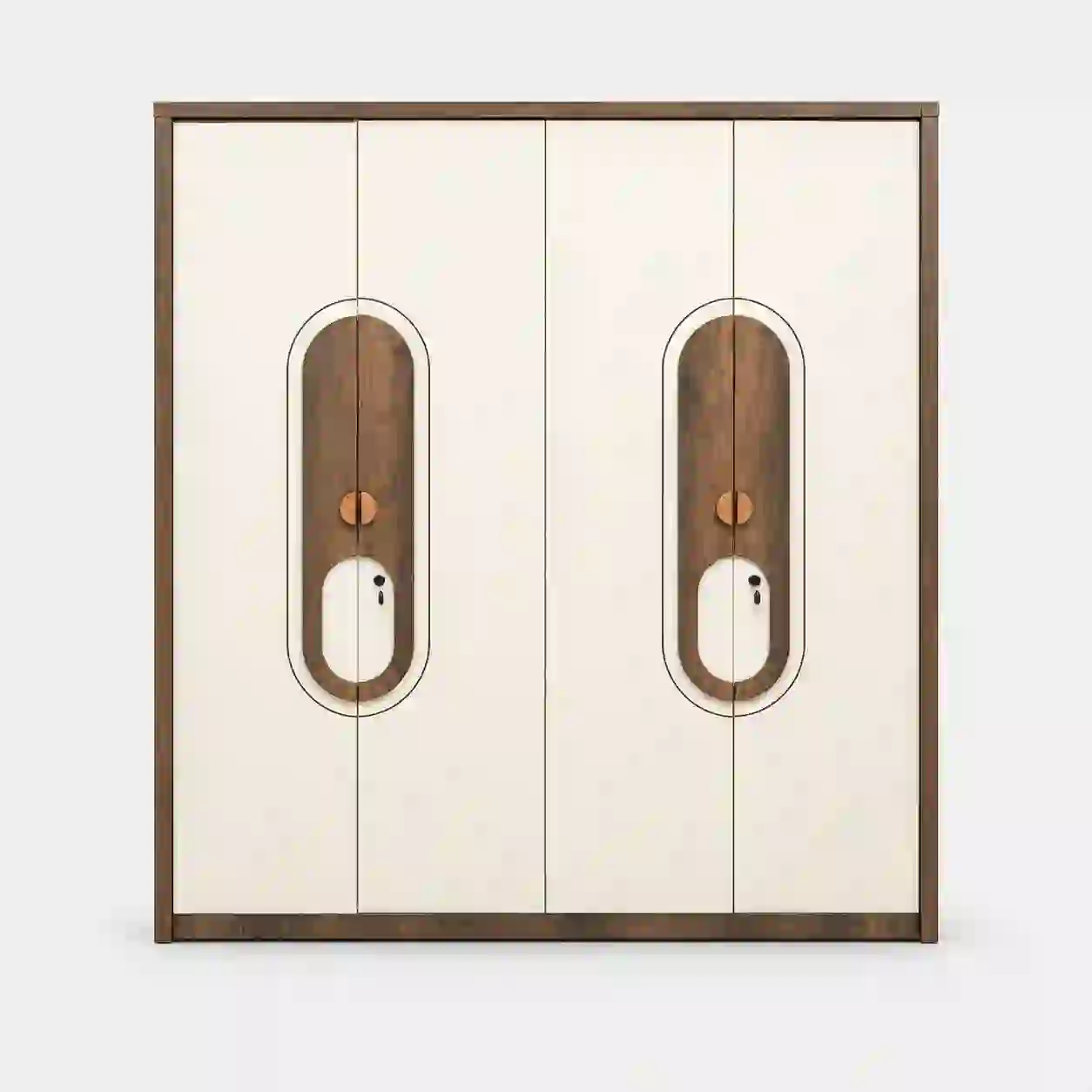 Ivory Oval Wardrobe