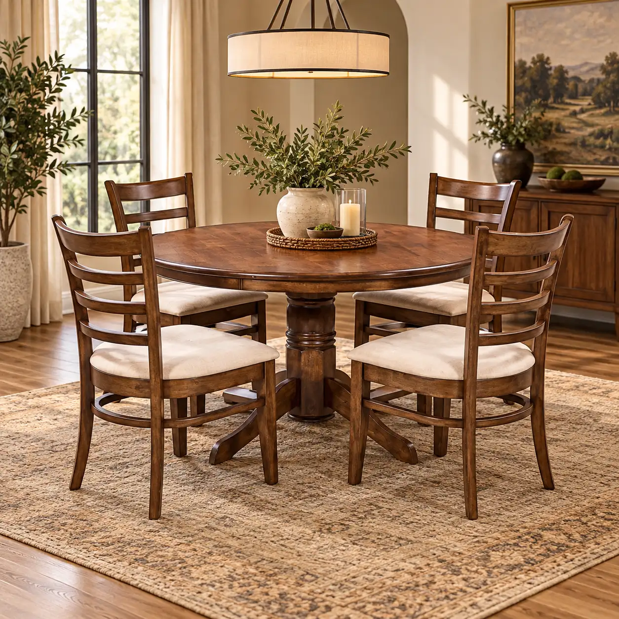 Round Ladder Dining Set
