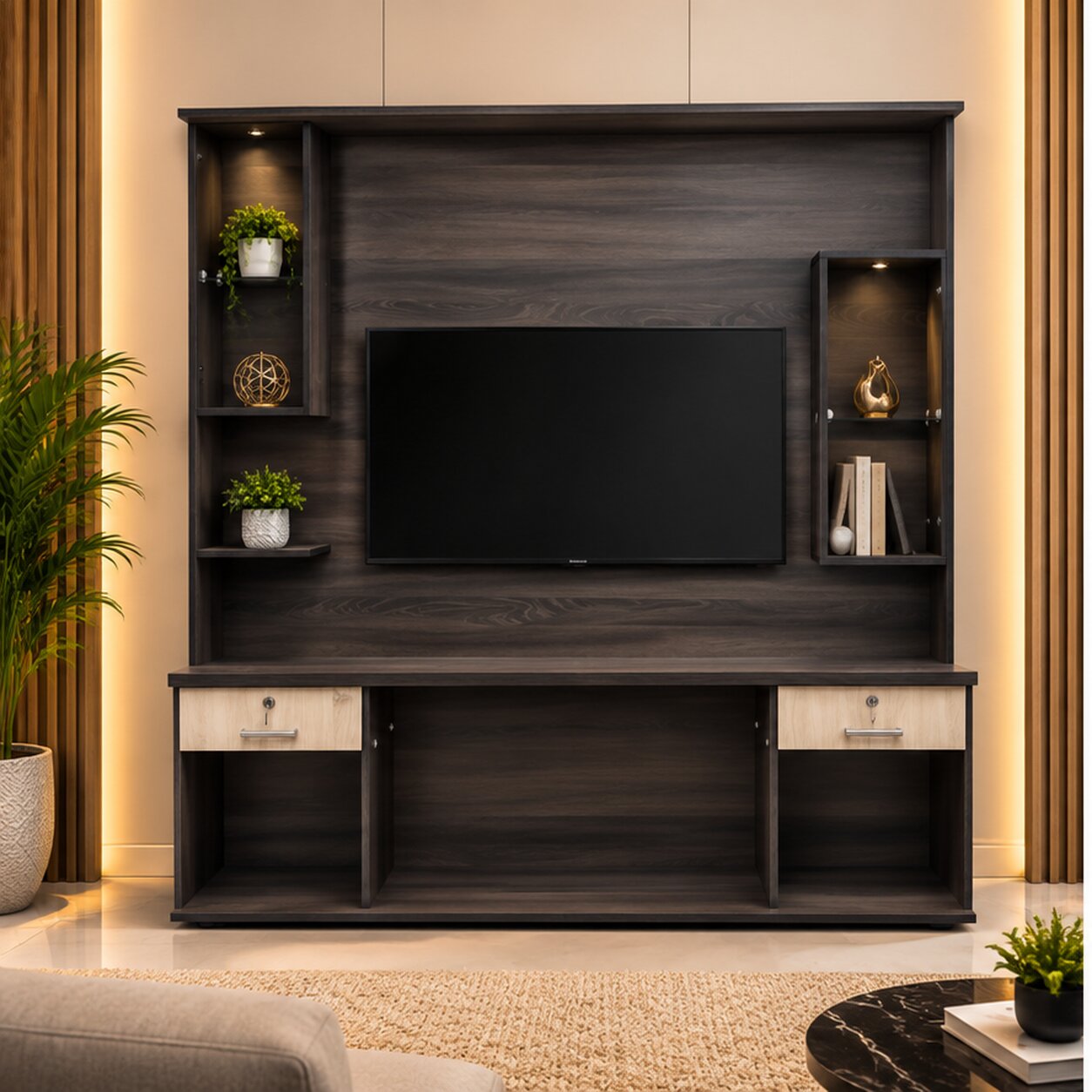 Charcoal Alcove TV Unit