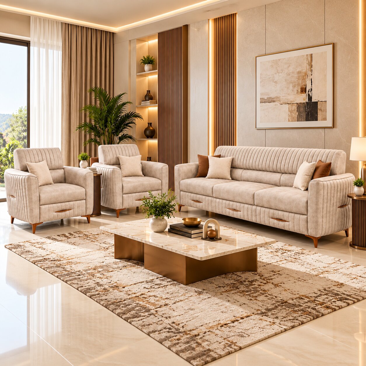 Dune Channel Sofa Set