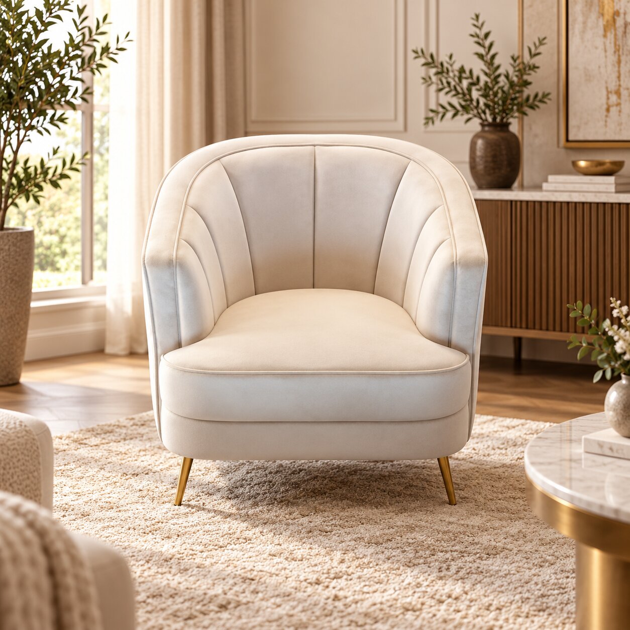 Alba Curve Accent Chair