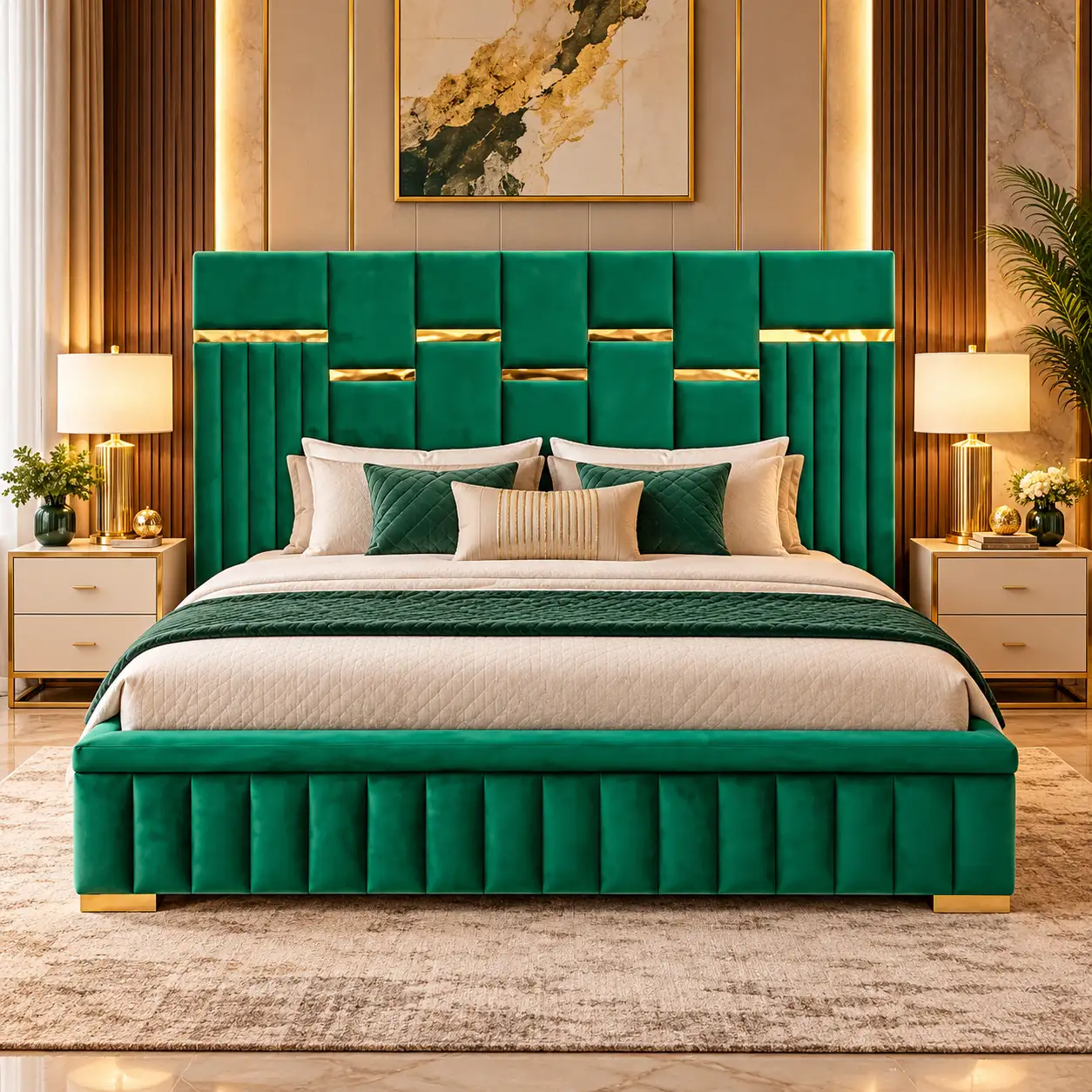 Emerald Mosaic Bed
